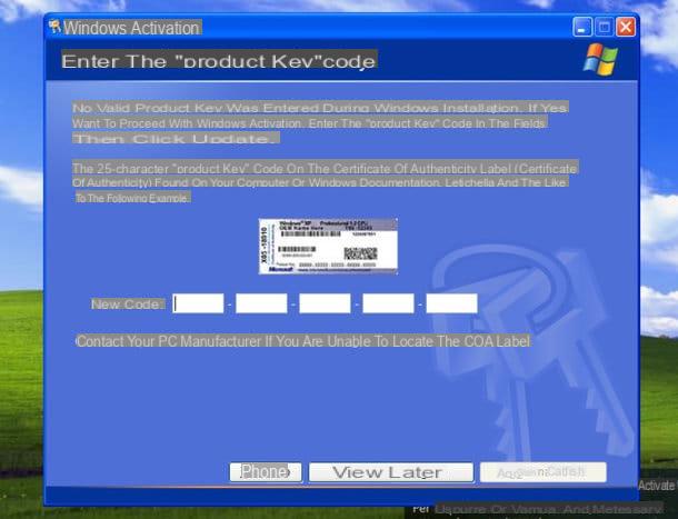 How to activate Windows XP