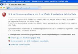 What to do if the site's SSL security certificate fails