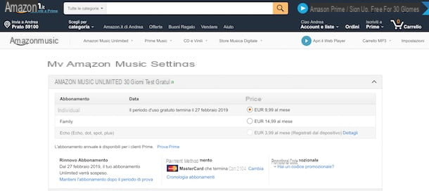 Como desactivar a Amazon Music
