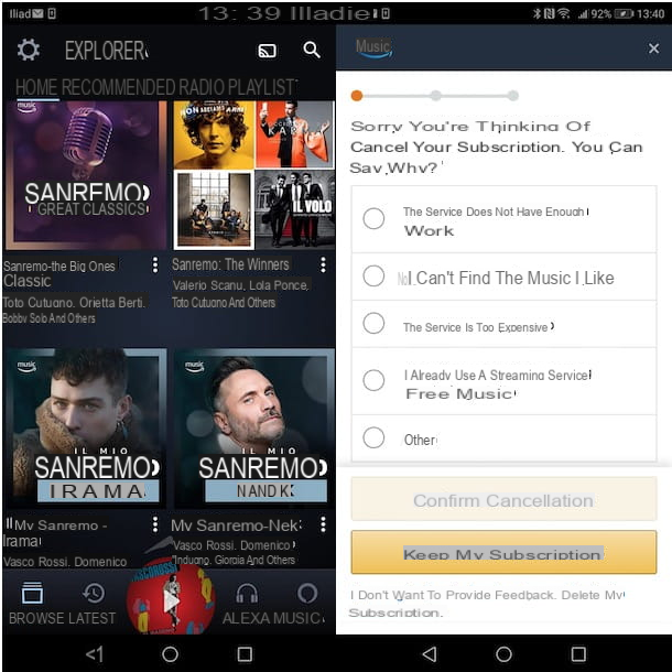 How to disable Amazon Music