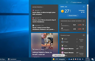 Ativar ou desativar o Tempo e Notícias na barra do Windows 10