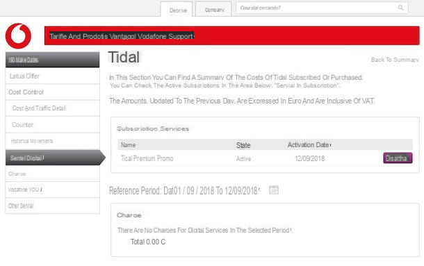 How to deactivate Vodafone digital services