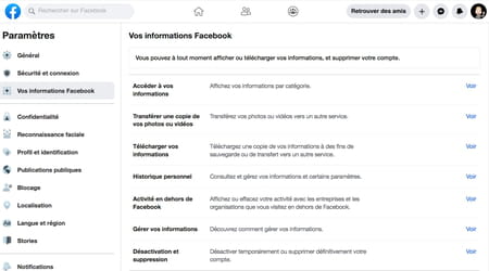Download Facebook account: save all content