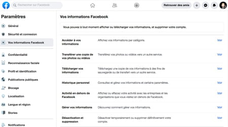 Descargar cuenta de Facebook: guardar todo el contenido