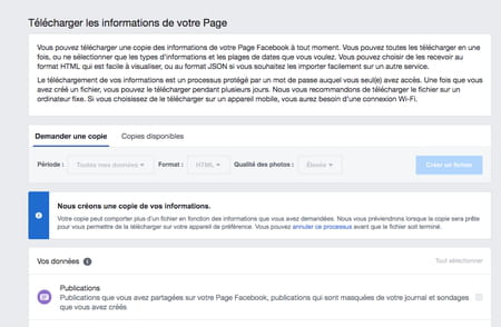 Descargar cuenta de Facebook: guardar todo el contenido