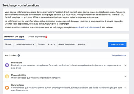 Baixe a conta do Facebook: salve todo o conteúdo