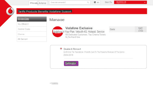 How to deactivate Vodafone Exclusive