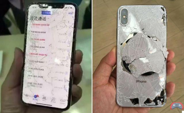 iPhone X quebrado: uma pessoa desajeitada já o deixou cair, em vídeo