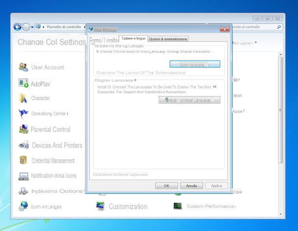 Ven cambiare lingua a Windows 7