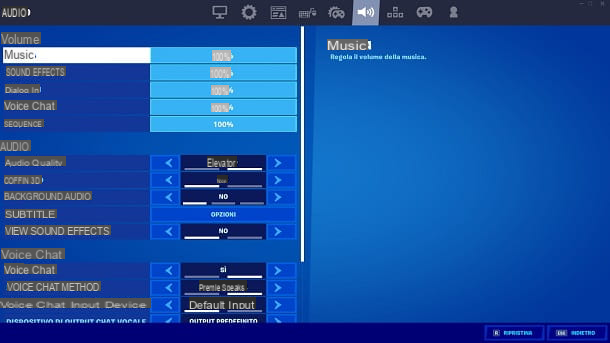 How to activate audio on Fortnite