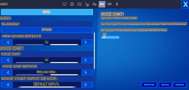 How to activate audio on Fortnite