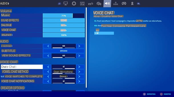 How to activate audio on Fortnite