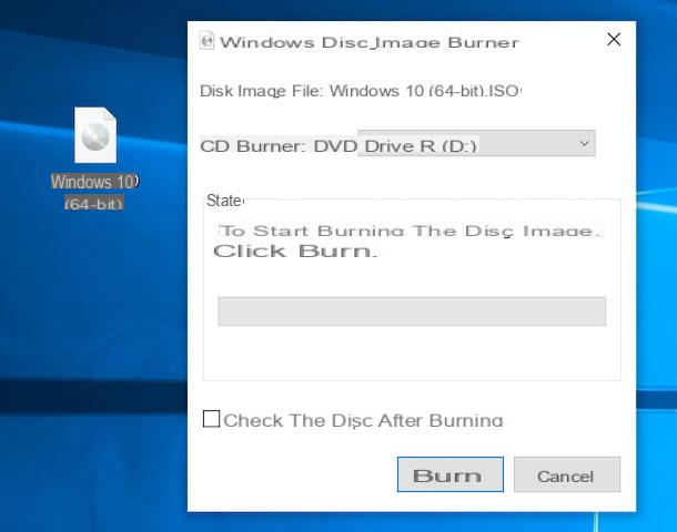How to burn with Windows 10