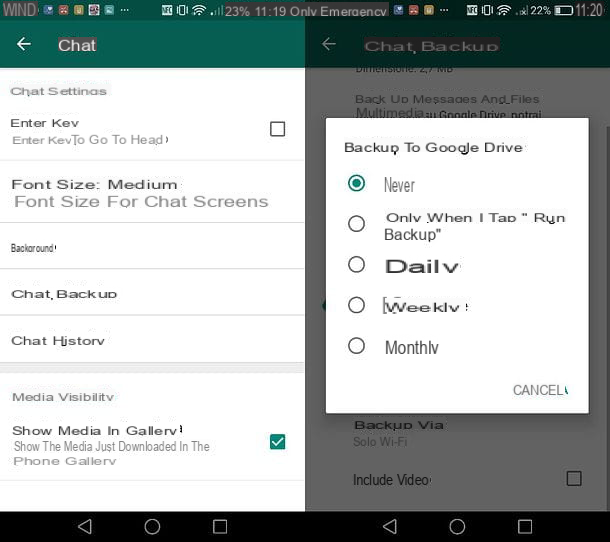 How to disable WhatsApp backup