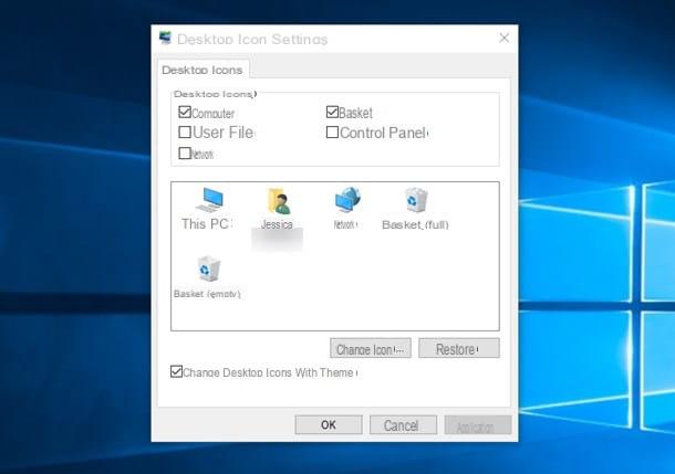 How to restore icons on the Windows 10 desktop