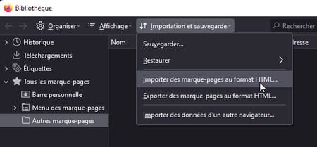 Favoritos do Firefox: exportar e importar favoritos