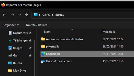 Favoritos do Firefox: exportar e importar favoritos