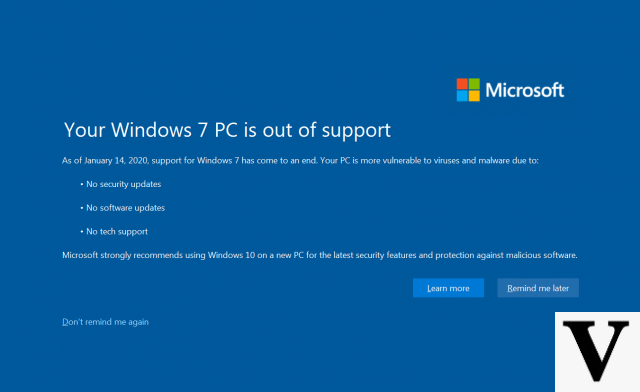Windows 7 has a bug: Google invites you to upgrade to Win 10