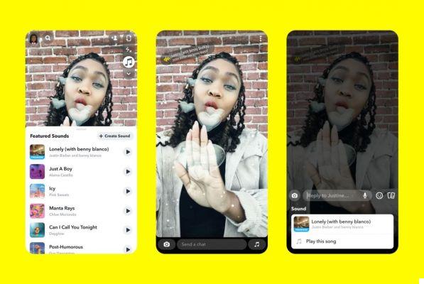 O Snapchat assume o TikTok adicionando música a todos os seus Snaps