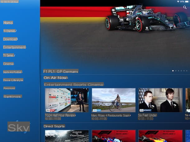 Comment activer Sky Go sur tablette