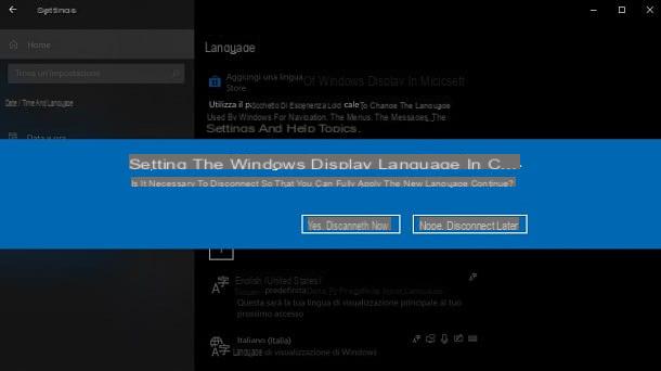 How to change language Windows 10