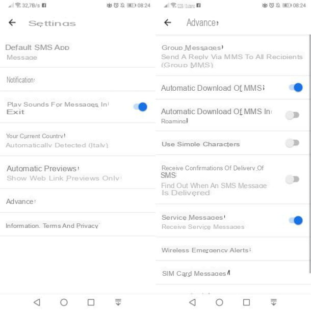 How to disable Huawei SMS delivery report