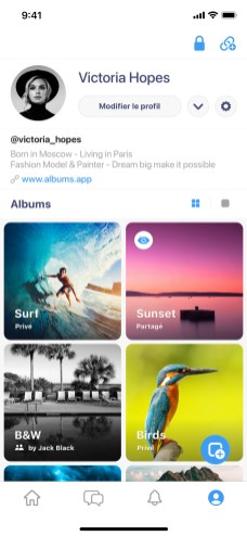 Albums, a secure app halfway between Google Photos and Instagram