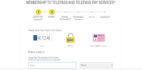 Como ativar o Telepass Pay