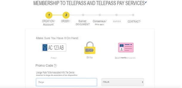 How to activate Telepass Pay