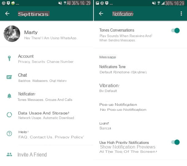 How to activate notifications on WhatsApp
