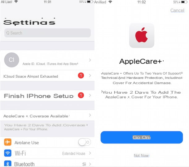 Cómo activar AppleCare