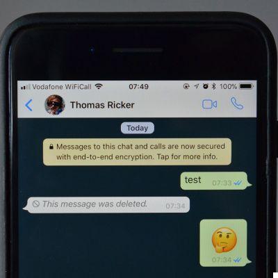 WhatsApp: 7 minutos para borrar un mensaje
