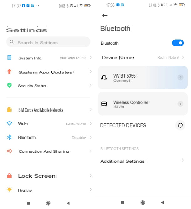 How to activate Bluetooth in the car