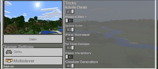 How to activate the cheats on Minecraft