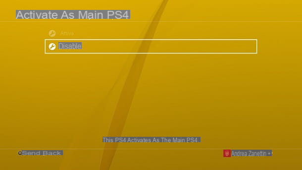 How to deactivate main PS4 account