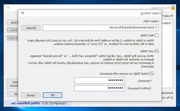 How to put password to Windows folder