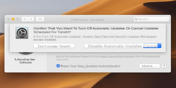 How to disable automatic updates