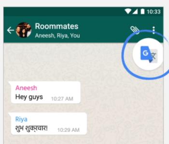 Traductions immédiates sur les chats Android et Whatsapp