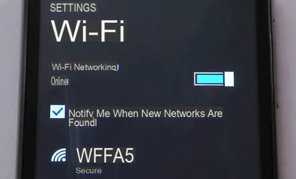How to activate Wi-Fi
