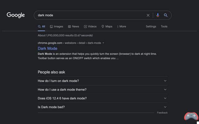 Google Search: dark mode finally arrives on Windows 10