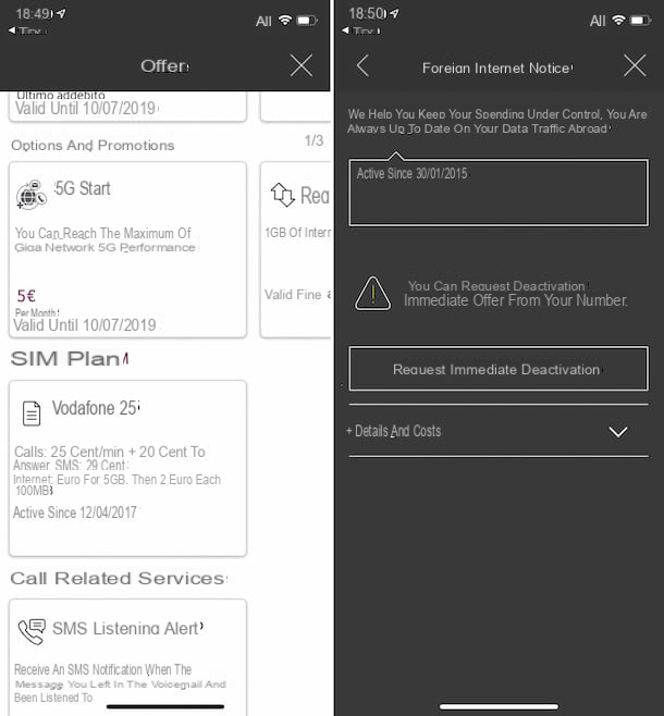 How to disable Vodafone services