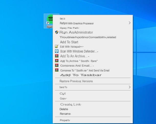 How to put an app on the Windows 10 desktop