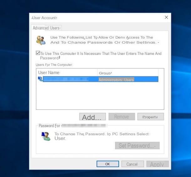 How to remove password Windows 10