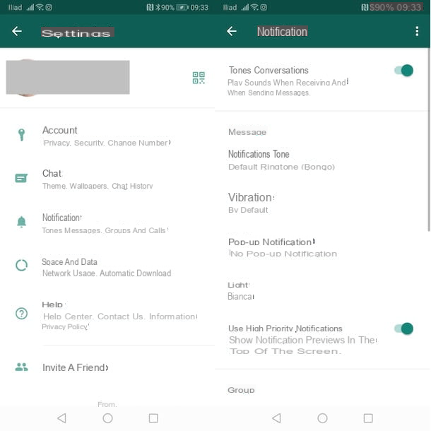 Como desabilitar notificações do WhatsApp