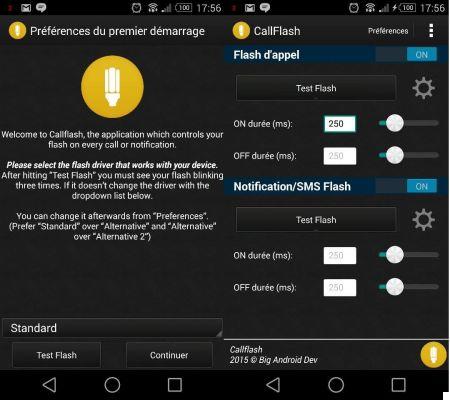 Call Flash: Use camera flash for notifications