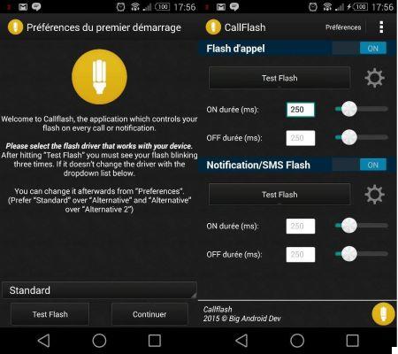 Flash de chamada: use o flash da câmera para notificações