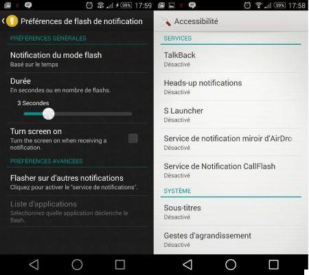 Flash de chamada: use o flash da câmera para notificações