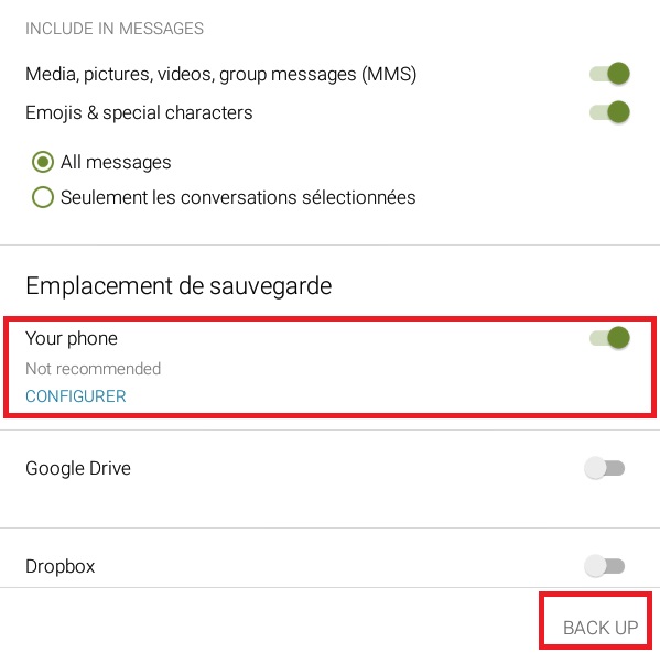 Android: how to transfer your SMS and MMS to a new smartphone