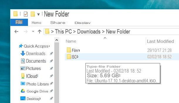 How to see folder size