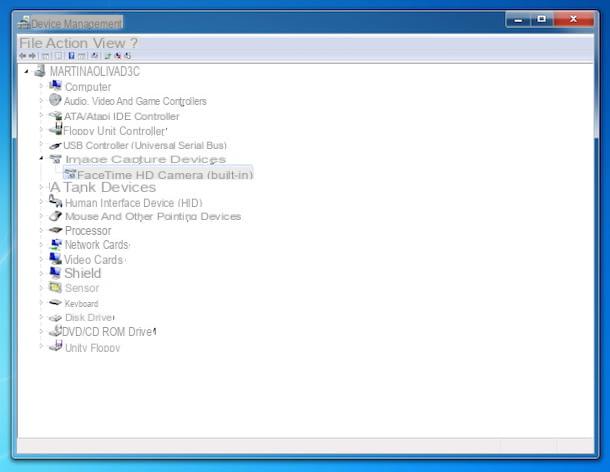 How to activate the webcam of the Windows 7 PC